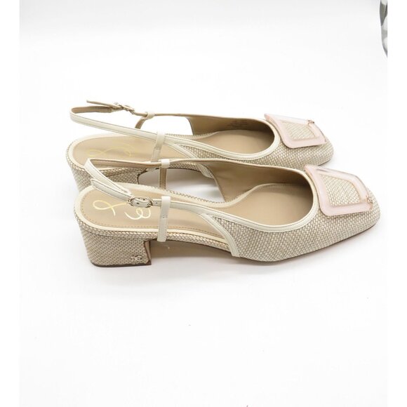 Sam Edelman Tracie Women's Beige Slingback Block Heel Shoes 11 NEW - Picture 9 of 9